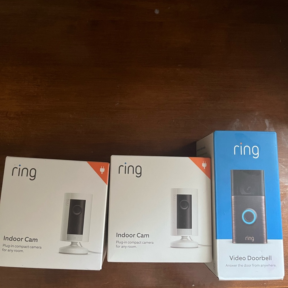 3 never open , never used ring camera